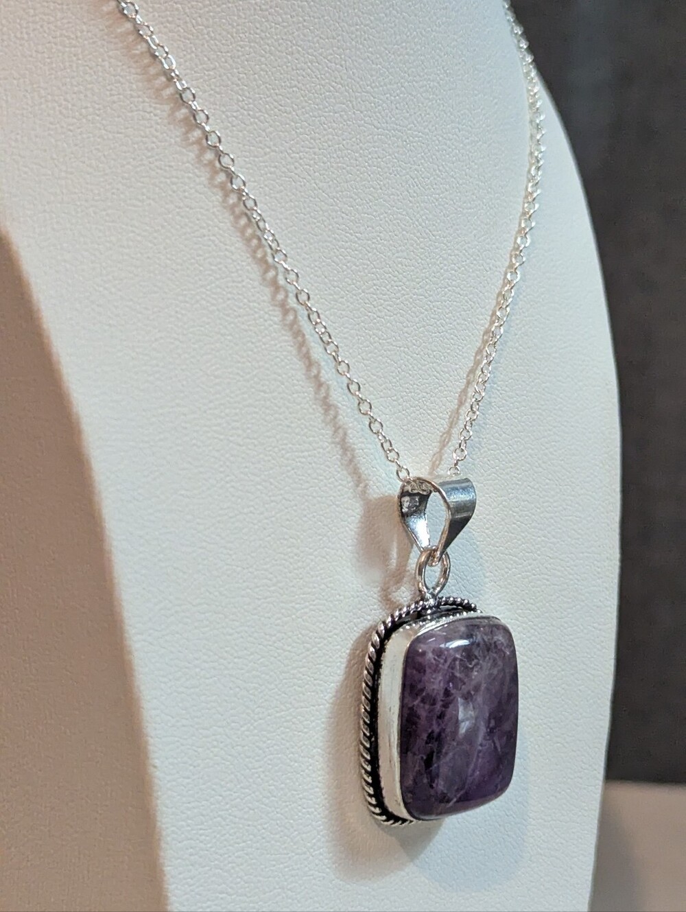 Artisan Sterling Silver Amethyst Pendant New P072626-4